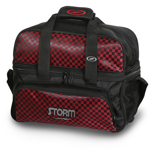 Storm 2 Ball Tote Deluxe Bowling Bag (Checkered Black / Lime)