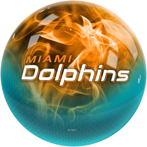 KR Strikeforce NFL On Fire Bowling Ball - Miami Dolphins