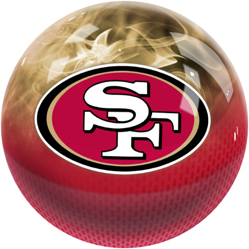 On The Ball NFL On Fire Bowling Ball - San Francisco 49ers