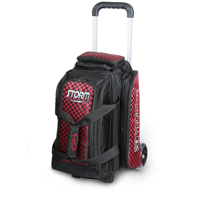 Storm Rolling Thunder - 2 Ball Roller Bowling Bag (Black / Checkered Red)