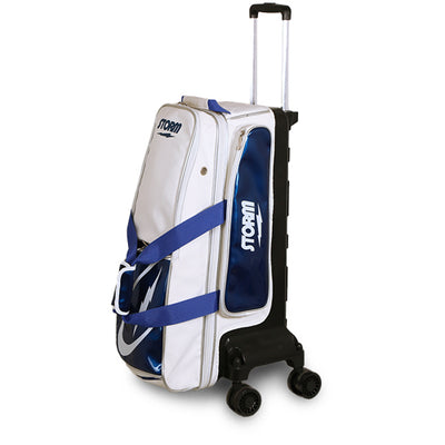 Storm Rolling Thunder Signature - 3 Ball Roller Bowling Bag (White / Blue)