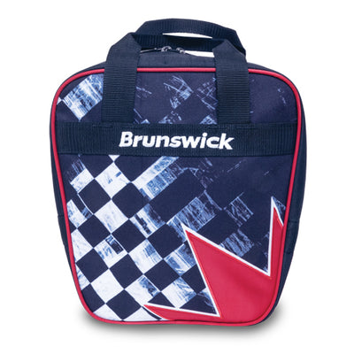 Brunswick Spark Single - 1 Ball Tote Bowling Bag (Checkered Flag)