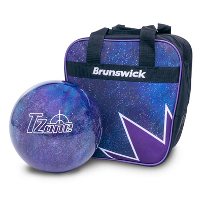 Brunswick Spark Single - 1 Ball Tote Bowling Bag (Deep Space with TZone Bowling Ball)