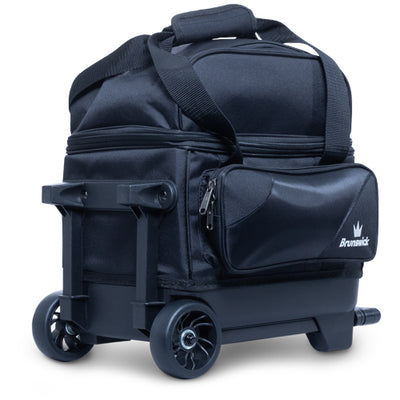 Brunswick Zone Single Roller - 1 Ball Roller Bowling Bag (Black - Wheels)