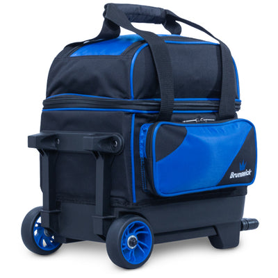 Brunswick Zone Single Roller - 1 Ball Roller Bowling Bag (Blue - Wheels)