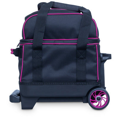Brunswick Zone Single Roller - 1 Ball Roller Bowling Bag (Raspberry - Side)