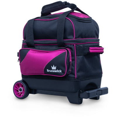 Brunswick Zone Single Roller - 1 Ball Roller Bowling Bag (Raspberry - Handle)