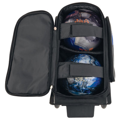 Brunswick Charger Double - 2 Ball Roller Bowling Bag (Ball Compartment)