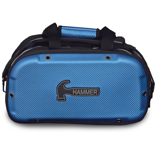 Hammer Carbon Shield Double Tote with Pouch - 2 Ball Tote Plus Bowling Bag (Blue)