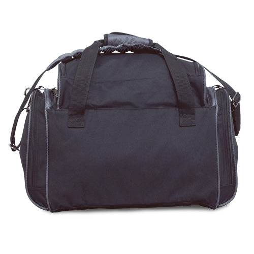 Hammer Premium Deluxe Double Tote - 2 Ball Tote Deluxe Bowling Bag (Black / Grey - Back)