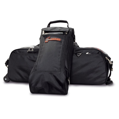 Hammer Premium Slim Triple w/ Shoe Bag - 3 Ball Tote Roller Bowling Bag (Black)