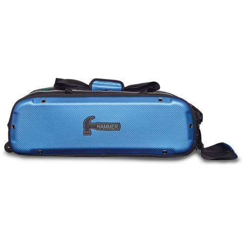 Hammer Carbon Shield Triple Tote - 3 Ball Tote Roller Bowling Bag (Blue)