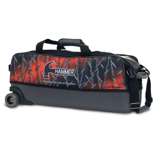 Hammer Dye-Sub Triple Tote Barbwire - 3 Ball Tote Roller Bag