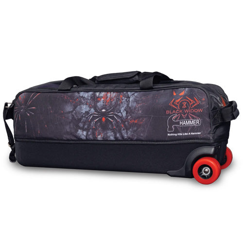Hammer Dye-Sub Triple Tote Black Widow 2.0 - 3 Ball Tote Roller Bowling Bag