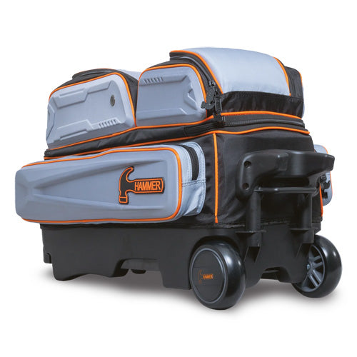 Hammer Gauntlet Triple Roller - 3 Ball Roller Bowling Bag (Grey)