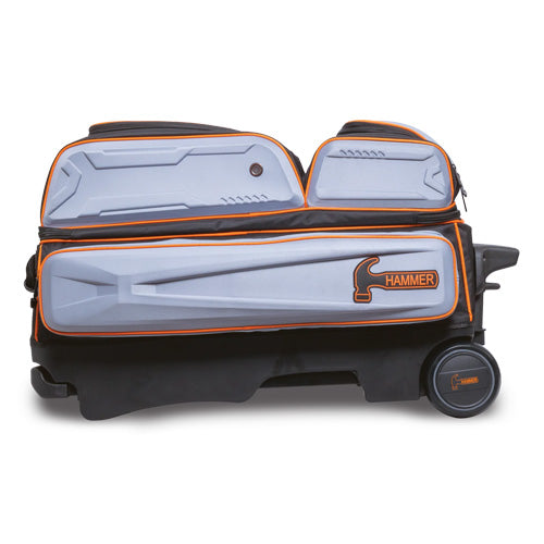 Hammer Gauntlet Triple Roller - 3 Ball Roller Bowling Bag (Grey)