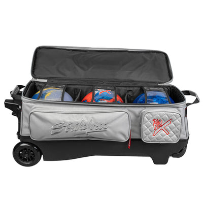 KR Strikeforce Diamond Triple - 3 Ball Roller Bowling Bag (Grey - Shoe Compartment)