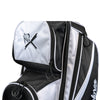KR Strikeforce Drive Triple - 3 Ball Roller Bowling Bag (Black / White - Fabric Detail)