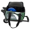 KR Strikeforce Cruiser Kanvas Single - 1 Ball Roller Bowling Bag (Grey / Green Kanvas - Ball Compartment)