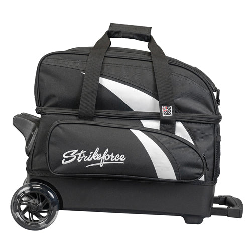 KR Strikeforce Cruiser Double - 2 Ball Roller Bowling Bag (Black / White)