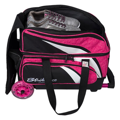 KR Strikeforce Cruiser Kanvas Double - 2 Ball Roller Bowling Bag (Pink Kanvas - Shoe Compartment)