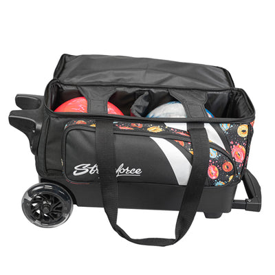 KR Strikeforce Cruiser Double - 2 Ball Roller Bowling Bag (Donuts - Ball Compartment)