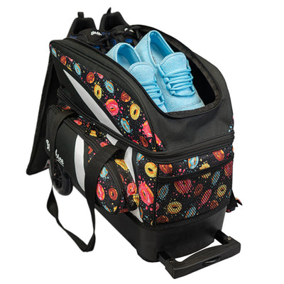 KR Strikeforce Cruiser Double - 2 Ball Roller Bowling Bag (Donuts - Two Pairs of Shoes)