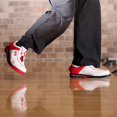 Dexter SST 6 Hybrid BOA - Men's Performance Bowling Shoes (White / Red - on Feet)