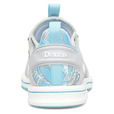 Dexter Pro BOA - Women's Advanced Bowling Shoes (Light Grey / Blue - Heel)
