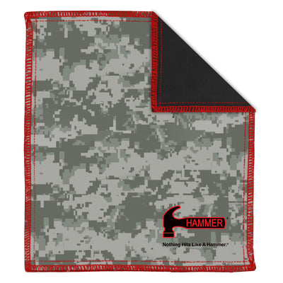 Hammer Grey Camo - Bowling Ball Shammy Pad (Front)