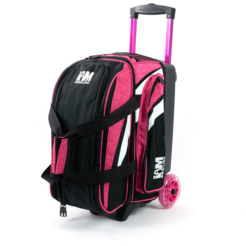 I AM Bowling Deluxe 2 Ball Roller Bowling Bag (Pink)
