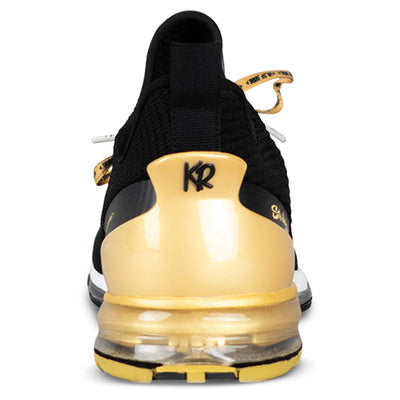 KR Strikeforce TPC Alpha - Unisex Performance Bowling Shoes (Black / Gold - Heel)