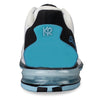 KR Strikeforce TPC Hype - Unisex Performance Bowling Shoes (White / Black / Sky - Heel)