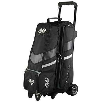 Motiv Vault Inline - 4 Ball Roller Bowling Bag (Black / Grey)