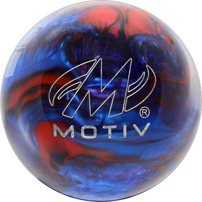 Motiv Aspire Navy / Red / Blue - Polyester Bowling Ball (Motiv Logo)