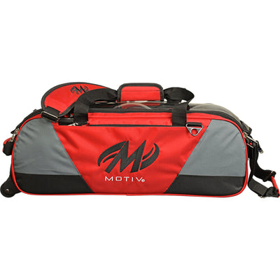 Motiv Ballistix - ﻿3 Ball Tote Roller Bowling Bag (Fire Red)