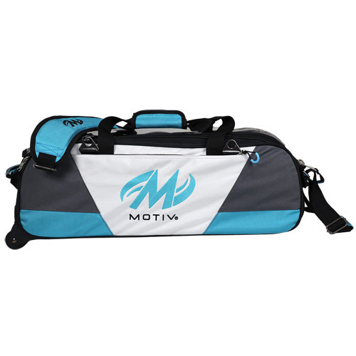 Motiv Ballistix Platinum LIMITE DEDITION - ﻿3 Ball Tote Roller Bowling Bag with Shoe Bag
