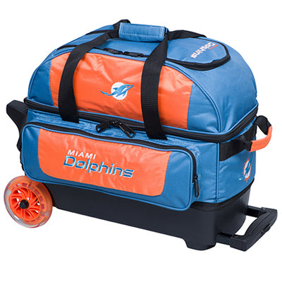 KR Strikeforce NFL Double Roller - 2 Ball Roller Bowling Bag Miami Dolphins)