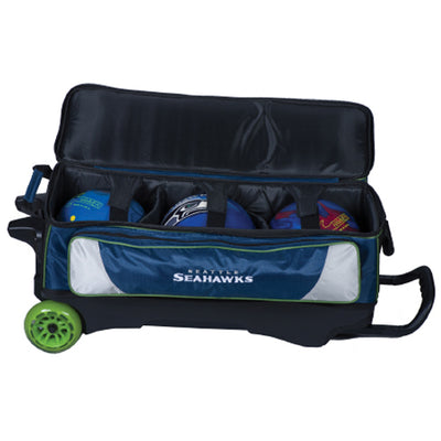 KR Strikeforce NFL Triple - 3 Ball Roller Bowling Bag (Seattle Seahawks - Ball Compartment)