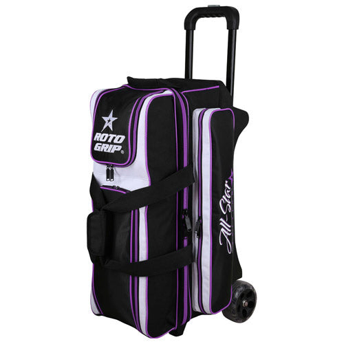 Roto Grip All Star Edition - 3 Ball Roller Bowling Bag (Black / White / Purple)