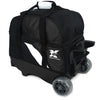 Tenth Frame Deluxe Double - 2 Ball Roller Bowling Bag (Black - Rear)