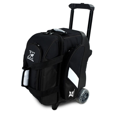 Tenth Frame Deluxe Double - 2 Ball Roller Bowling Bag (Black)