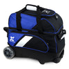 Tenth Frame Deluxe Double - 2 Ball Roller Bowling Bag (Blue - Side)