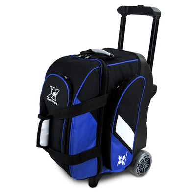 Tenth Frame Deluxe Double - 2 Ball Roller Bowling Bag (Blue)