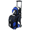 Tenth Frame Deluxe Double - 2 Ball Roller Bowling Bag (Blue - with Optional Add-On Bag)