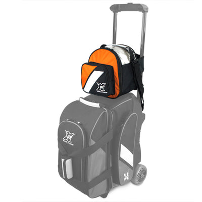Tenth Frame Deluxe Add-On - 1 Ball Add-On Bowling Bag (Orange - on Roller Bag)