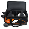 Tenth Frame Deluxe Double - 2 Ball Roller Bowling Bag (Orange - Ball Compartment)