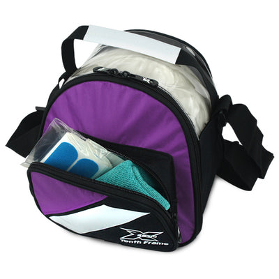 Tenth Frame Deluxe Add-On - 1 Ball Add-On Bowling Bag (Purple - Accessory Pocket)