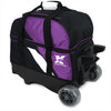 Tenth Frame Deluxe Double - 2 Ball Roller Bowling Bag (Purple - Rear)