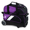Tenth Frame Deluxe Double - 2 Ball Roller Bowling Bag (Purple - Side)